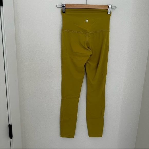 Lululemon Align High Rise Leggings 25” Inseam Yellow Pear Size 2 Women’s - Picture 6 of 10